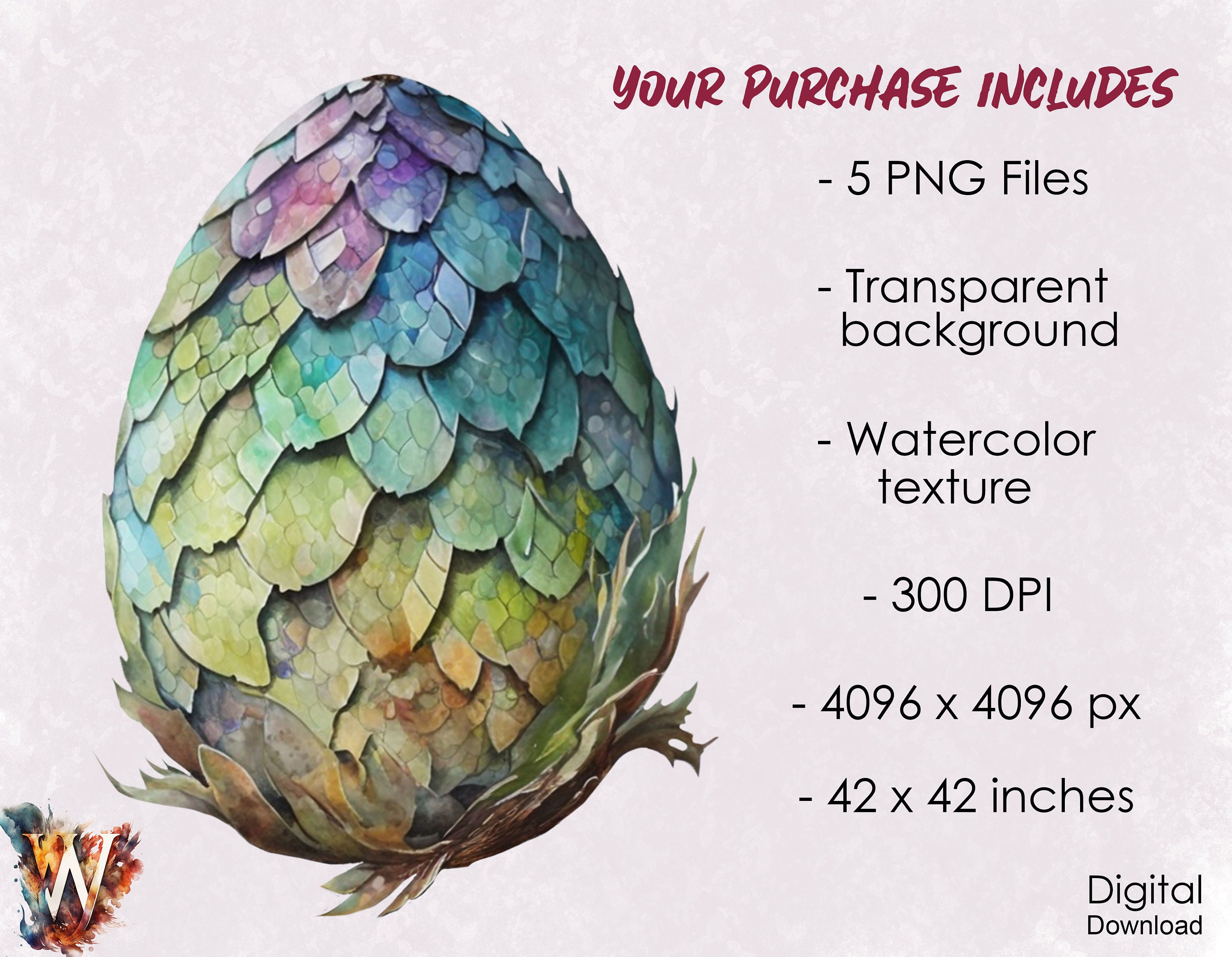 Dragon Egg Png Easter Eggs Png Bundle Watercolor Eggs Png Magic Eggs