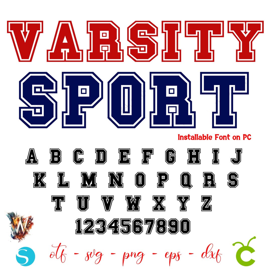 Sticker Letters Varsity Varsity Sport Letters Svg, College Letters Svg, Varsity Letters Png ...