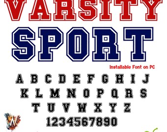 Varsity Sport Letters Svg, College Letters svg, Varsity Letters Png, Varsity Alphabet svg Cricut, College Svg Letters, Varsity Numbers Svg