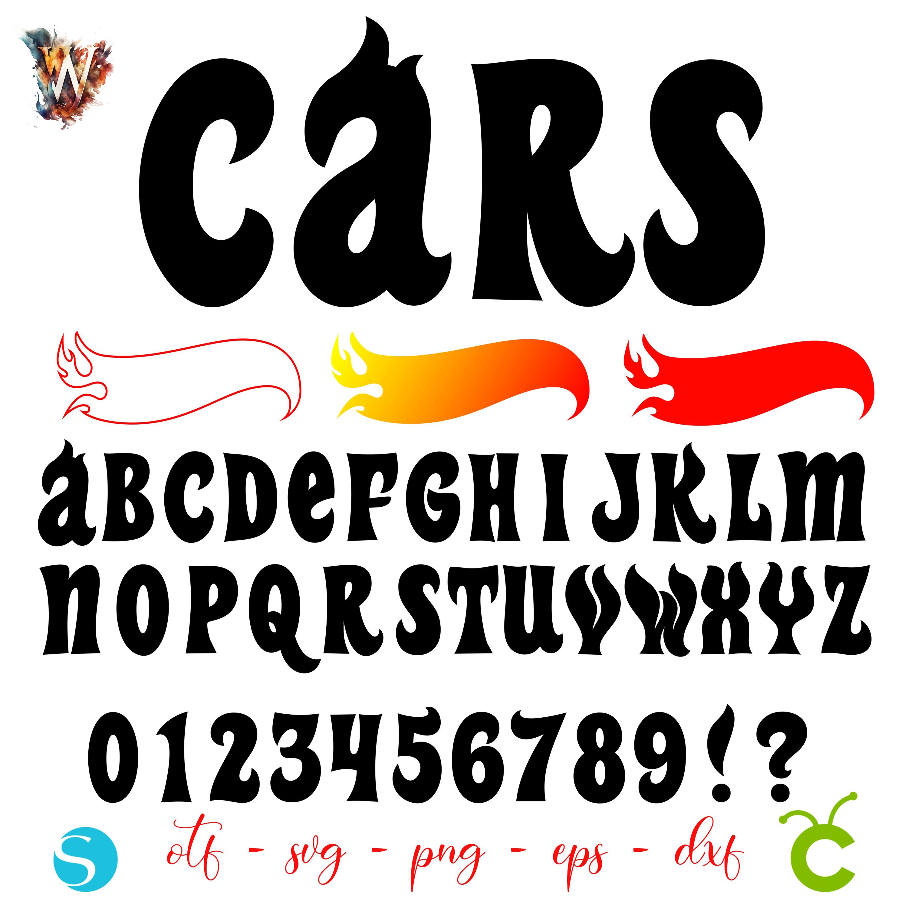 Cars Font OTF, Hot Cars Letters Cricut Svg, Cars Font Svg, Baby Font ...