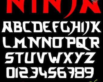 Ninja Schrift OTF, Ninja Buchstaben SVG Cricut, Ninja Schrift SVG, Ninja Alphabet SVG, Ninja Schrift SVG-Datei für Cricut, Kinderschrift, Baby Schrift svg