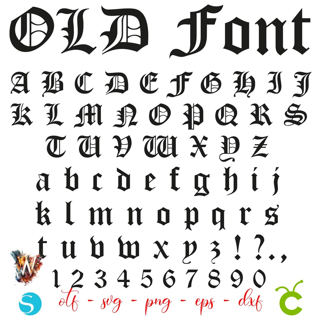Old City Font, Old Letters SVG, Old Alphabet Svg, Vintage Font OTF, Old ...
