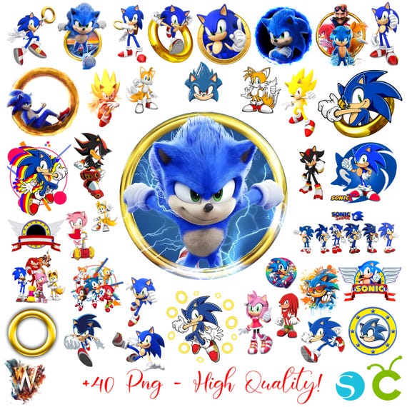 Sonic Png Bundle, Sonic Clipart Png, Sonic Silhouette, Sonic Birthday, Sonic print, Sonic Sublimation, Sonic Shirt Diy, Kids shirt diy