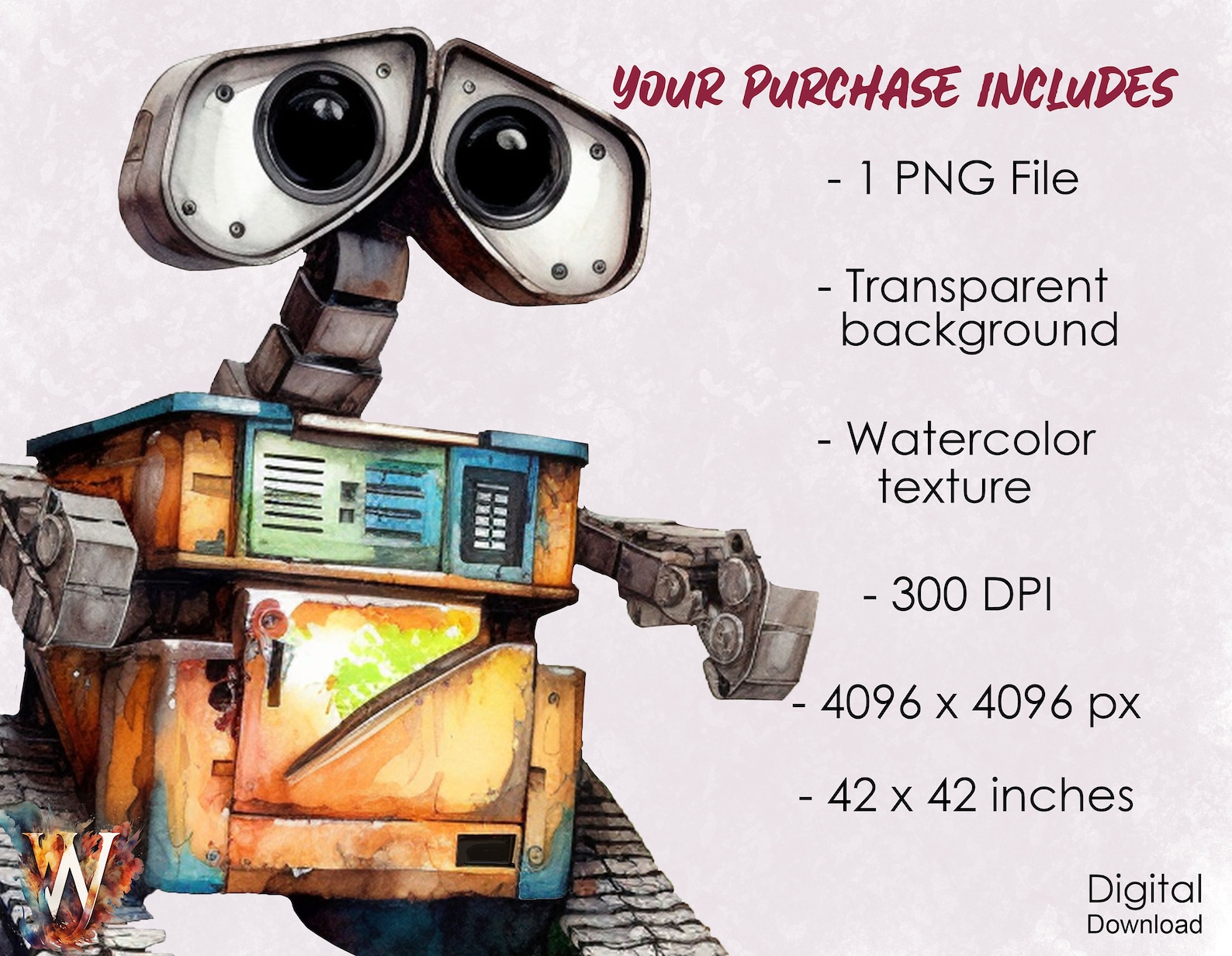Walle PNG, Watercolor Walle Clipart Png, Walle Shirt Diy, Walle