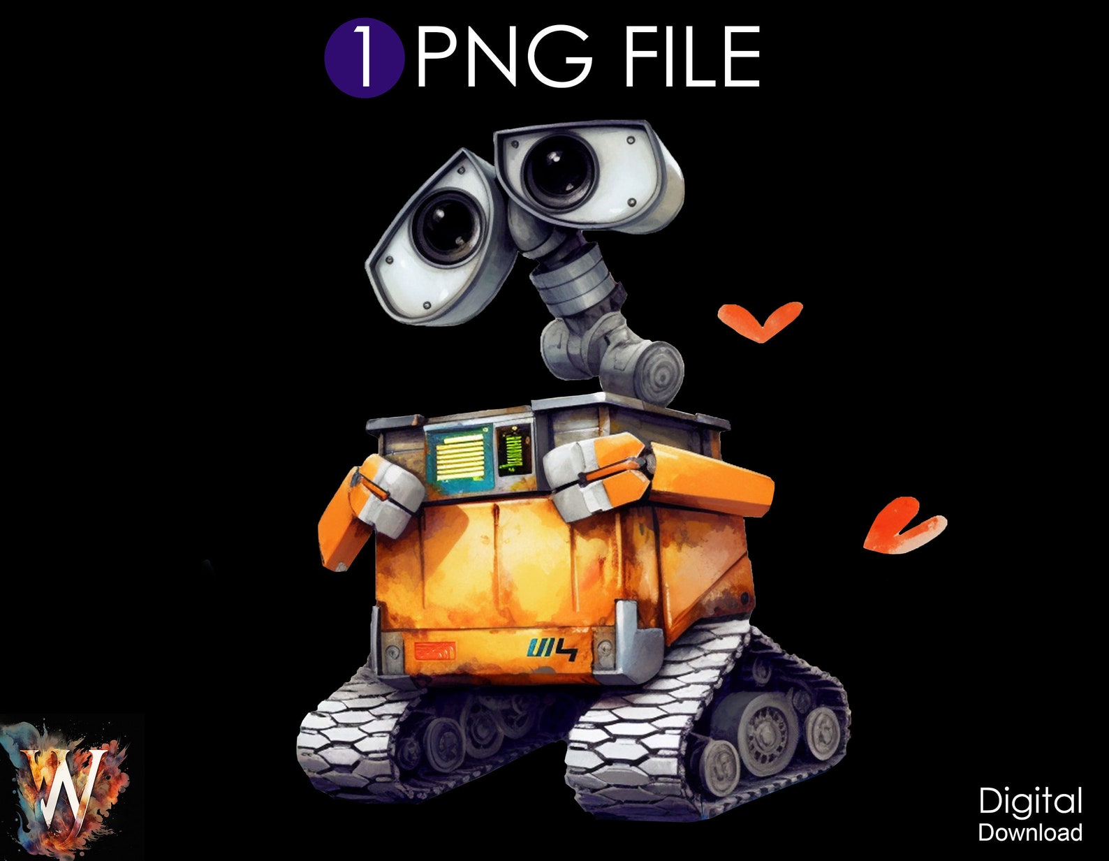 Walle PNG, Watercolor Walle Clipart Png, Fan Art Walle Shirt Diy
