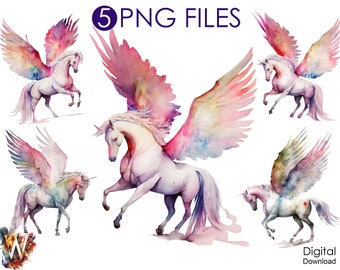 Pegasus PNG, Watercolor Pegasus clipart, Horse Png clipart, Animal clipart, Pegasus Clipart, Pegasus wall art, Pegasus prints, Horse Clipart