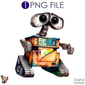 Wall-e PNG, Watercolor Wall-e clipart Png, Wall-e Shirt Diy, Wall-e Sticker png, Wall-e Print, Wall-e T-Shirt Png, Baby shirt diy, Walle png