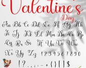 Valentines Letters Svg, Valentines font, Wedding Letters svg, Caligraphy Font, Caligraphy Letters svg, Love Letters, Wedding Font SVG Cricut
