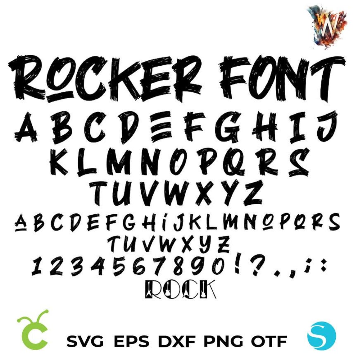 Rocker SVG Bundle, Rock Letters SVG Cricut, Rock Font Otf, Rock Svg ...
