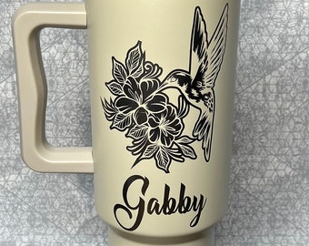 Gobelet colibri de 40 oz avec nom gravé