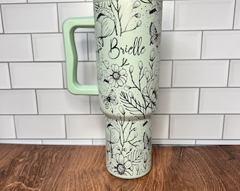 Stanley Floral Tumbler With Butterflies 30oz