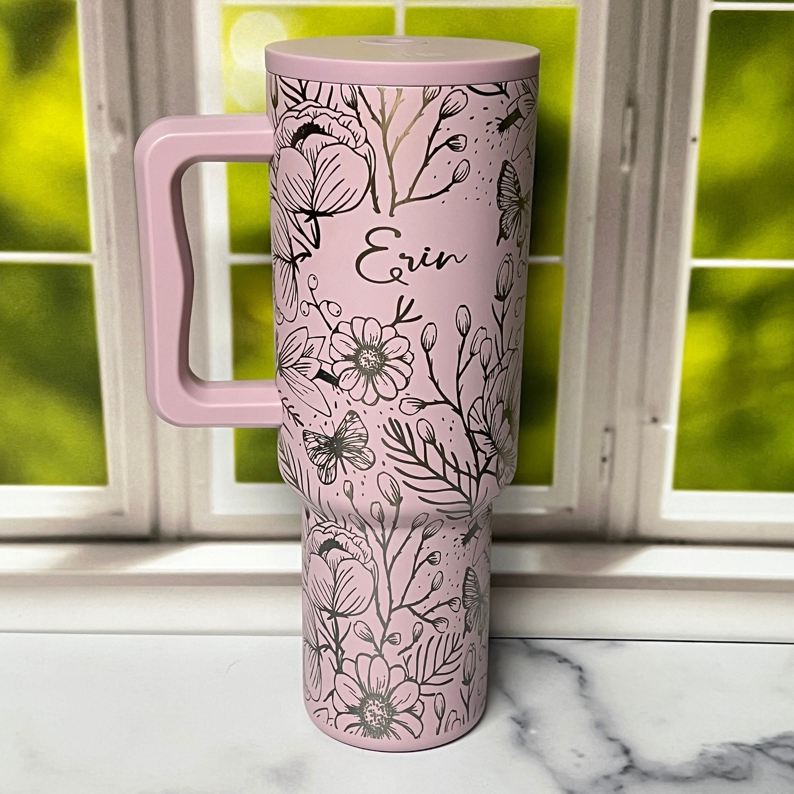 Personalized Hot Pink 28 Oz Simple Modern Tumbler Retro Doll Inspired 