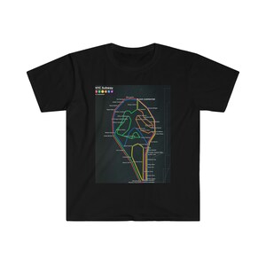 Ghostface NYC subway Map Unisex  T-shirt NYC Mta scream top scary theme item movie inspired shirt classic tee awesome tshirt leisure wear