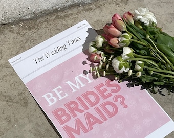 Bridesmaid Proposal Newspaper Template