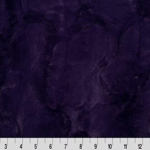 Remnant Piece. Luxe Cuddle Eggplant Faux Fur. Eggplant purple Hide Minky.