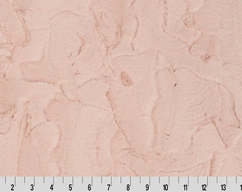 Remnant Piece. Luxe Cuddle Ice pink. Faux Fur. Pink Hide Minky.