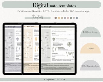 iPad Cornell Notes Template Bundle (Digital Download)