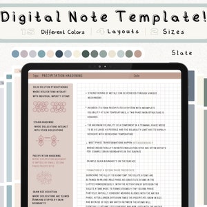 cyfrowy pakiet szablonów notatek Cornell do robienia notatek na iPadzie, zeszyt do nauki, kompatybilny z notatkami akademickimi GoodNotes dla Notability Portrait