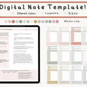 cyfrowy pakiet szablonów notatek Cornell do robienia notatek na iPadzie, zeszyt do nauki, kompatybilny z notatkami akademickimi GoodNotes dla Notability Portrait