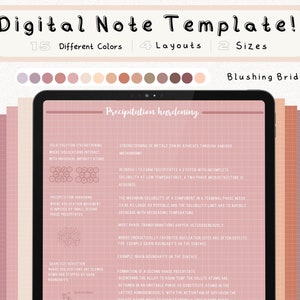 cyfrowy pakiet szablonów notatek Cornell do robienia notatek na iPadzie, zeszyt do nauki, kompatybilny z notatkami akademickimi GoodNotes dla Notability Portrait
