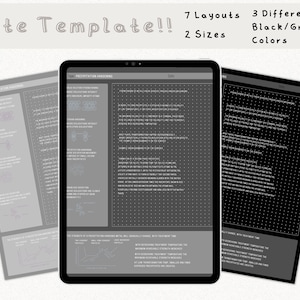 Pacchetto di modelli di note digitali Cornell per iPad, quaderno di studio per prendere appunti compatibile con GoodNotes, note accademiche per il ritratto di Notability