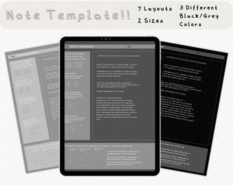 Cornell Notes Template Bundle for GoodNotes, Notability (Digital Download)