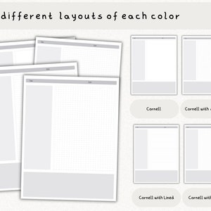 Pacchetto di modelli di note digitali Cornell per iPad, quaderno di studio per prendere appunti compatibile con GoodNotes, note accademiche per il ritratto di Notability immagine 3
