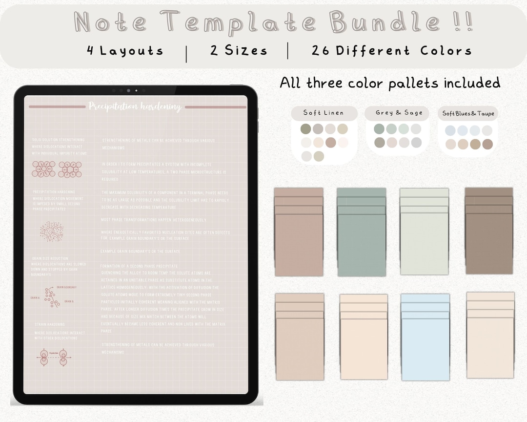 Digital Note Template Cornell Notes Student Note Taking - Etsy