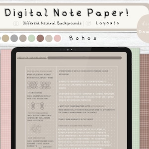 cyfrowy pakiet szablonów notatek Cornell do robienia notatek na iPadzie, zeszyt do nauki, kompatybilny z notatkami akademickimi GoodNotes dla Notability Portrait