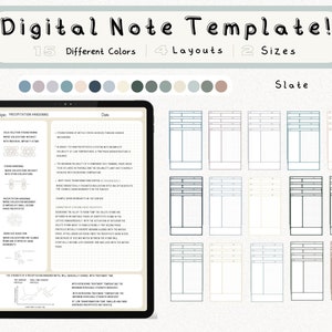 cyfrowy pakiet szablonów notatek Cornell do robienia notatek na iPadzie, zeszyt do nauki, kompatybilny z notatkami akademickimi GoodNotes dla Notability Portrait