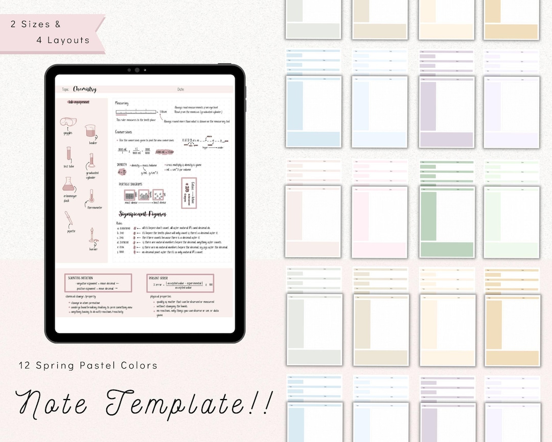 Digital Note Template,cornell Notes,student Note Taking,compatible With ...
