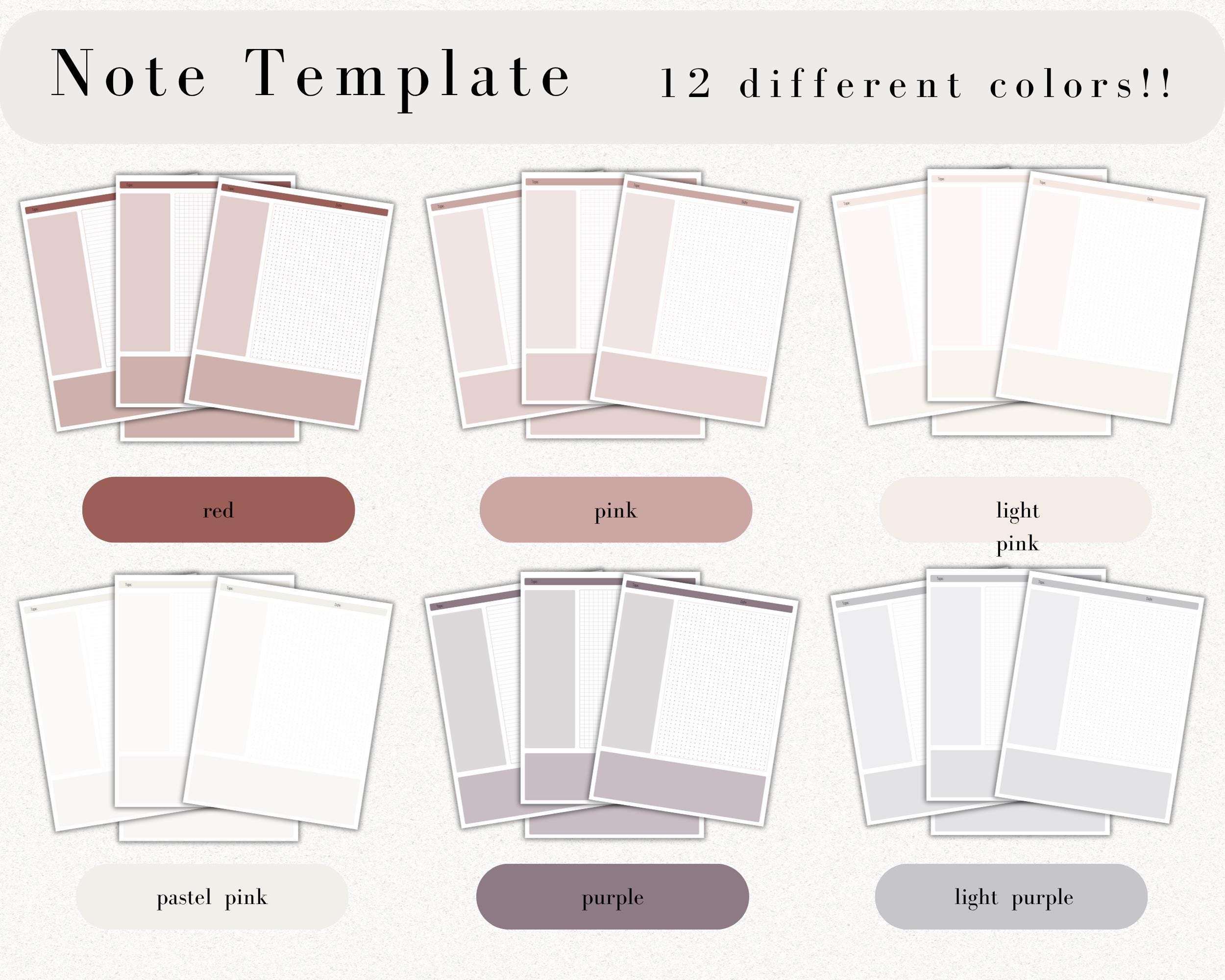 Digital Cornell Note Template Bundle for iPad Note Taking Study ...