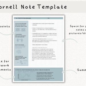 Digital Note Template, Cornell Notes, Student Note Taking, iPad ...