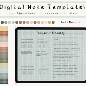 cyfrowy pakiet szablonów notatek Cornell do robienia notatek na iPadzie, zeszyt do nauki, kompatybilny z notatkami akademickimi GoodNotes dla Notability Portrait