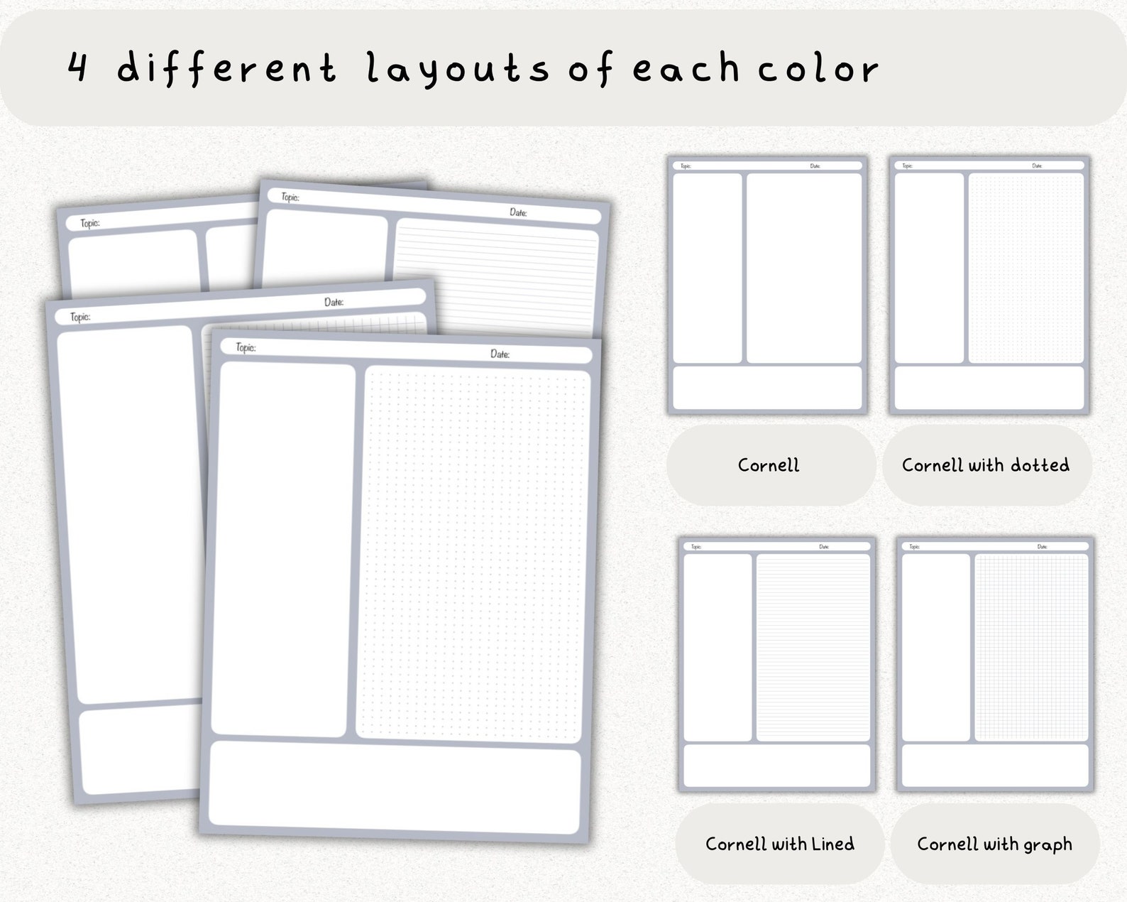 Digital Note Template, Cornell Notes, Student Note Taking, iPad ...
