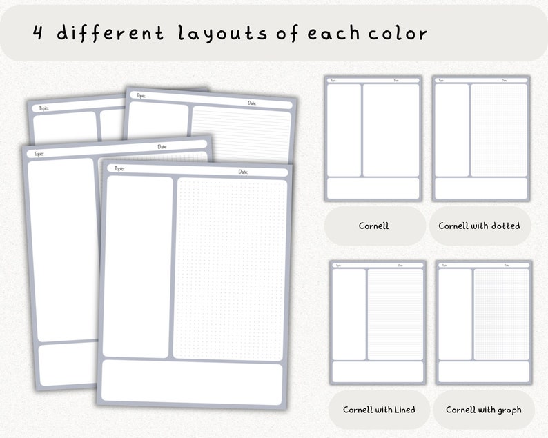 Digital Note Template, Cornell Notes, Student Note Taking, iPad ...