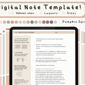 cyfrowy pakiet szablonów notatek Cornell do robienia notatek na iPadzie, zeszyt do nauki, kompatybilny z notatkami akademickimi GoodNotes dla Notability Portrait