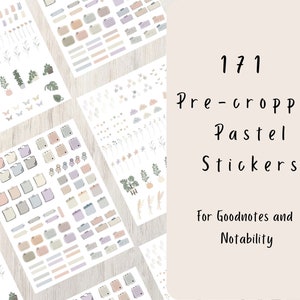 digital planner stickers for goodnotes and notability aesthetic precropped png sticker bundle for ipad note taking journal planning