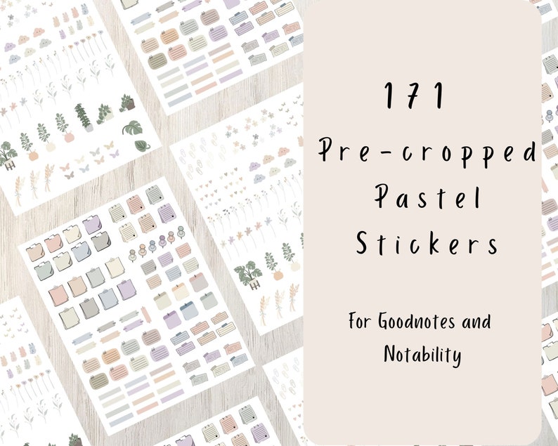 Aesthetic Pastel Digital Planner Stickers for Goodnotes, Notability ...