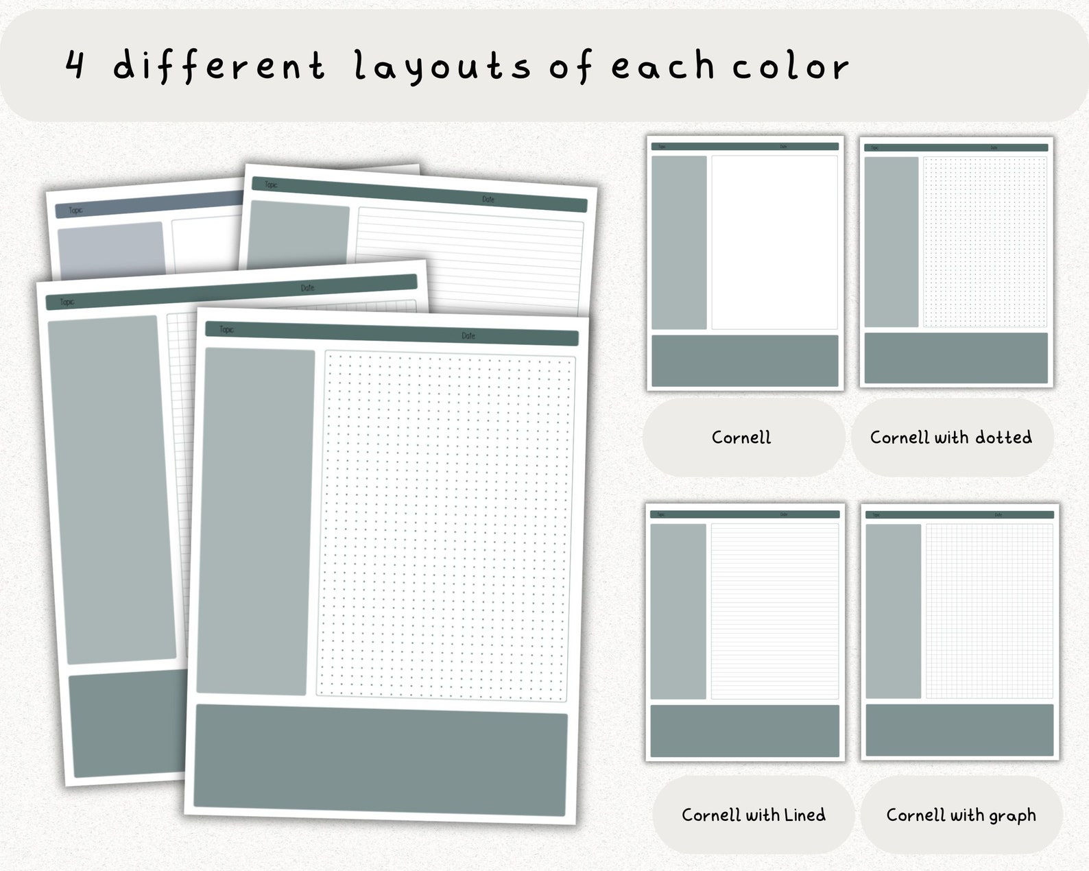Digital Note Template, Cornell Notes, Student Note Taking, iPad ...