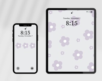 Fondo de pantalla floral para teléfono y iPad, pantalla de inicio, pantalla de bloqueo, fondo de pantalla neutro para iPad, fondo de pantalla neutro para teléfono, fondo para tableta