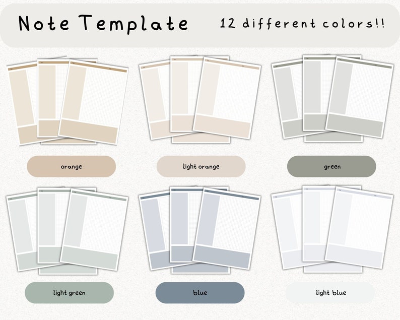Pacchetto di modelli di note digitali Cornell per iPad, quaderno di studio per prendere appunti compatibile con GoodNotes, note accademiche per il ritratto di Notability immagine 7