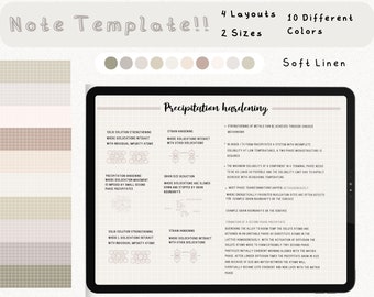 digital Cornell note template bundle for iPad note taking study notebook compatible with GoodNotes academic notes for Notability portrait