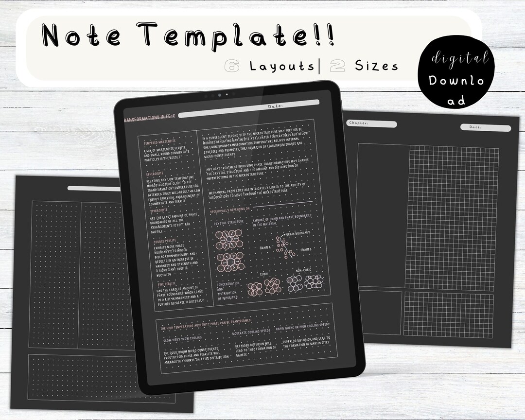 Digital Note Template, Cornell Notes, Compatible With Goodnotes ...
