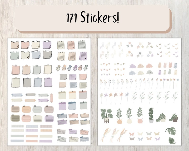 Aesthetic Pastel Digital Planner Stickers for Goodnotes, Notability ...