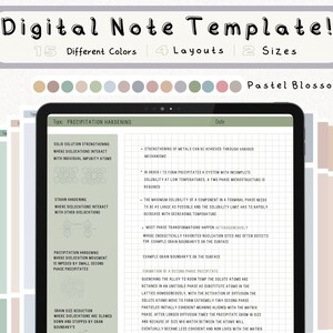 cyfrowy pakiet szablonów notatek Cornell do robienia notatek na iPadzie, zeszyt do nauki, kompatybilny z notatkami akademickimi GoodNotes dla Notability Portrait