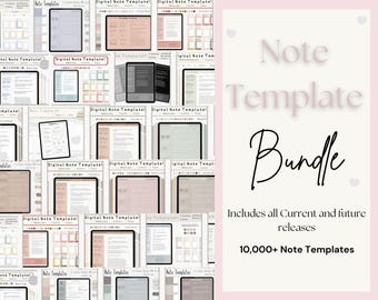 digital Cornell note template bundle for iPad note taking study notebook compatible with GoodNotes academic notes for Notability portrait