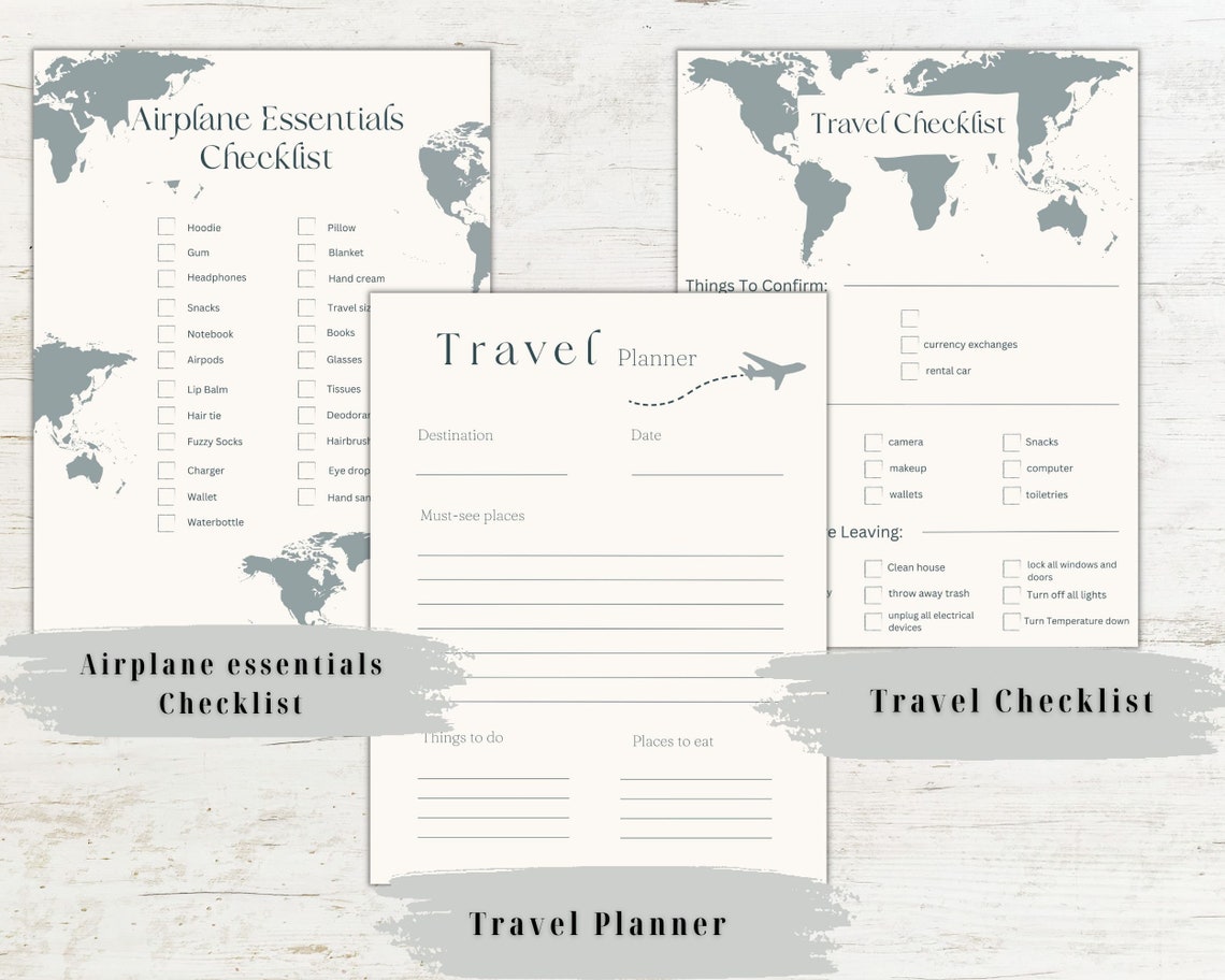 Travel Planner Template Trip Itinerary Planner Canva Vacation Planner