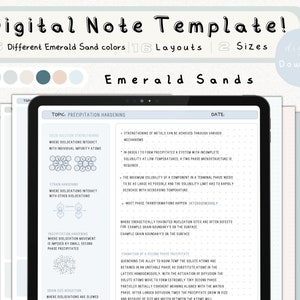 cyfrowy pakiet szablonów notatek Cornell do robienia notatek na iPadzie, zeszyt do nauki, kompatybilny z notatkami akademickimi GoodNotes dla Notability Portrait