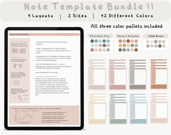 Digital Note Template, Pastel Cornell Notes, Student Note Taking, iPad ...